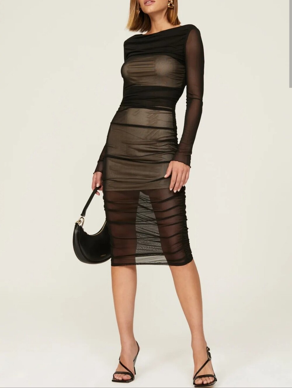 Louna Black MESH Dress Size S MSRP $240
